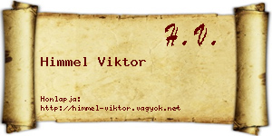 Himmel Viktor névjegykártya